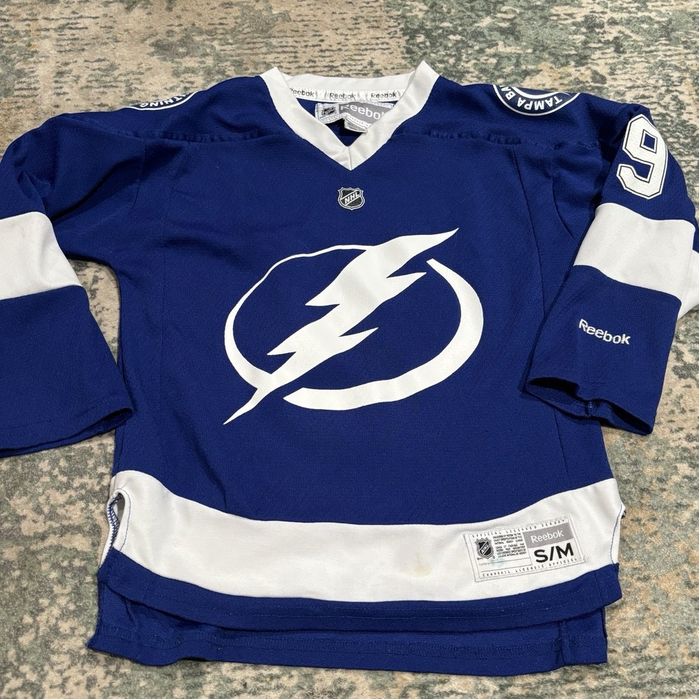 Reebok TAMPA BAY LIGHTNING TYLER JOHNSON Blue JERSEY Youth Small